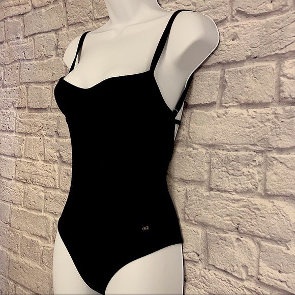 NWT Agua Doce Black One Piece Swimsuit - Picture 1 of 15